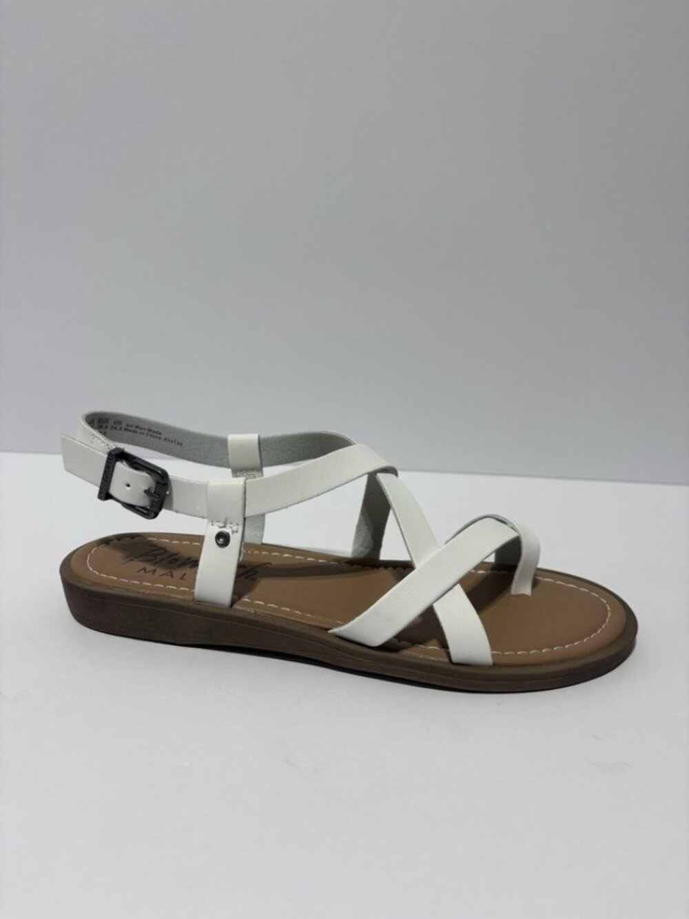 Blowfish Malibu Women’s Devon 3, White Strappy Sandals, Size 8 M